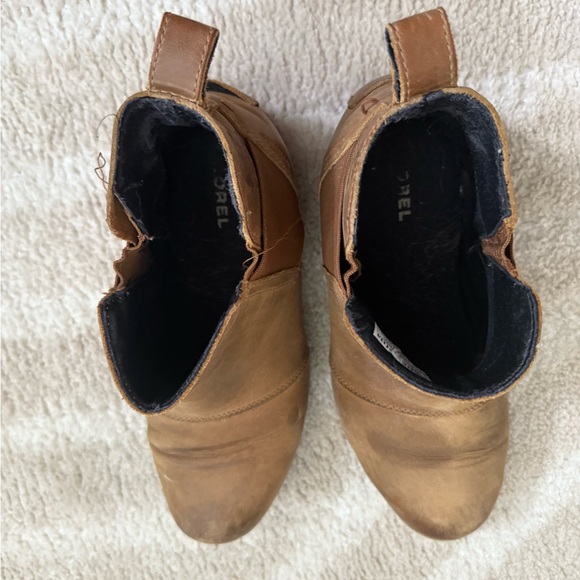 Sorel Emelie Waterproof Tan Brown Ankle Booties Size 8 - Picture 5 of 8